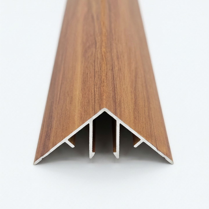 Wooden flooring strip with a white background