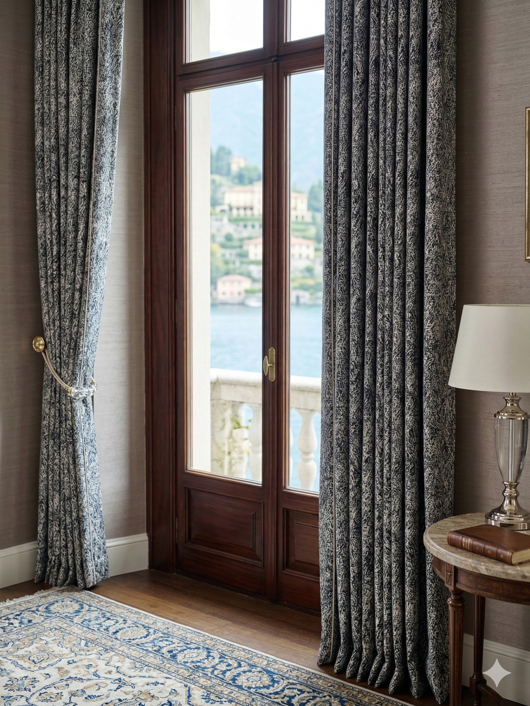 Modern Textured Blockout Curtain- Black & White Pattern | NeoSigma