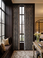 Modern Textured Blockout Curtain- Black & White Pattern | NeoSigma