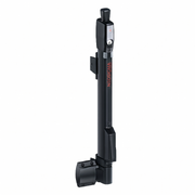 Black adjustable stand on a white background