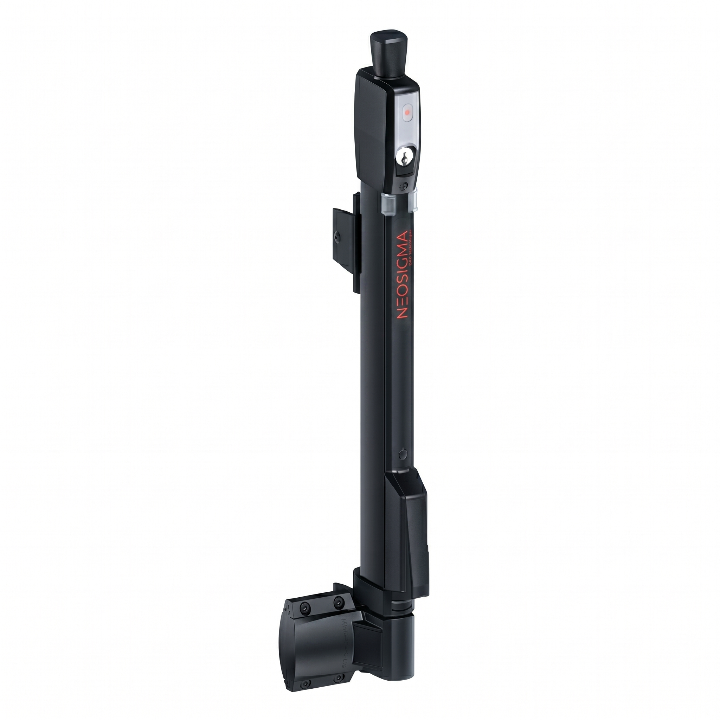 Black adjustable stand on a white background