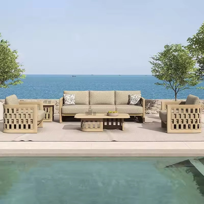 NeoSigma Outdoor Sofa Set – Designer Aluminum Alloy Garden & Balcony Furniture