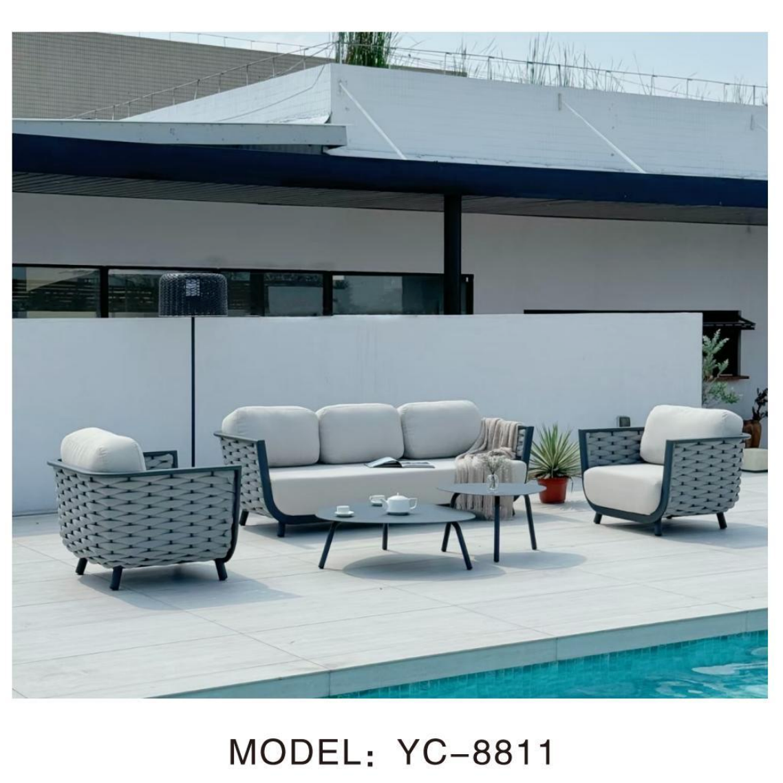 NeoSigma Outdoor Sofa Set – Designer Aluminum Alloy Garden & Balcony Furniture