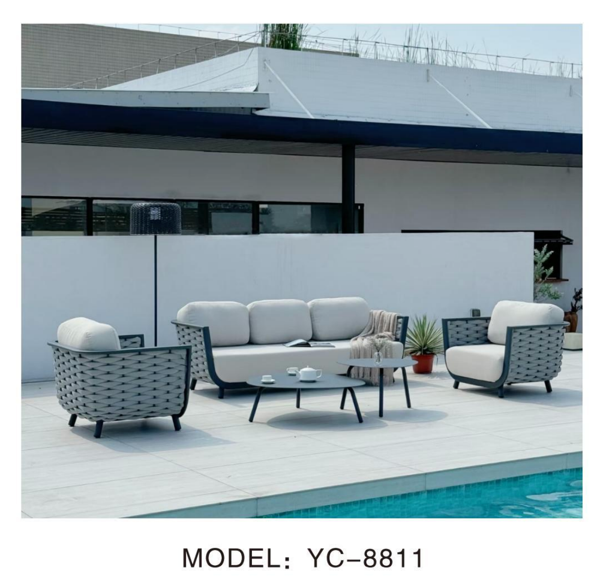 NeoSigma Outdoor Sofa Set – Designer Aluminum Alloy Garden & Balcony Furniture