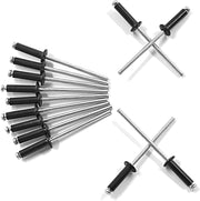 Black Pop Aluminum Blind Rivets (Pack of 100)