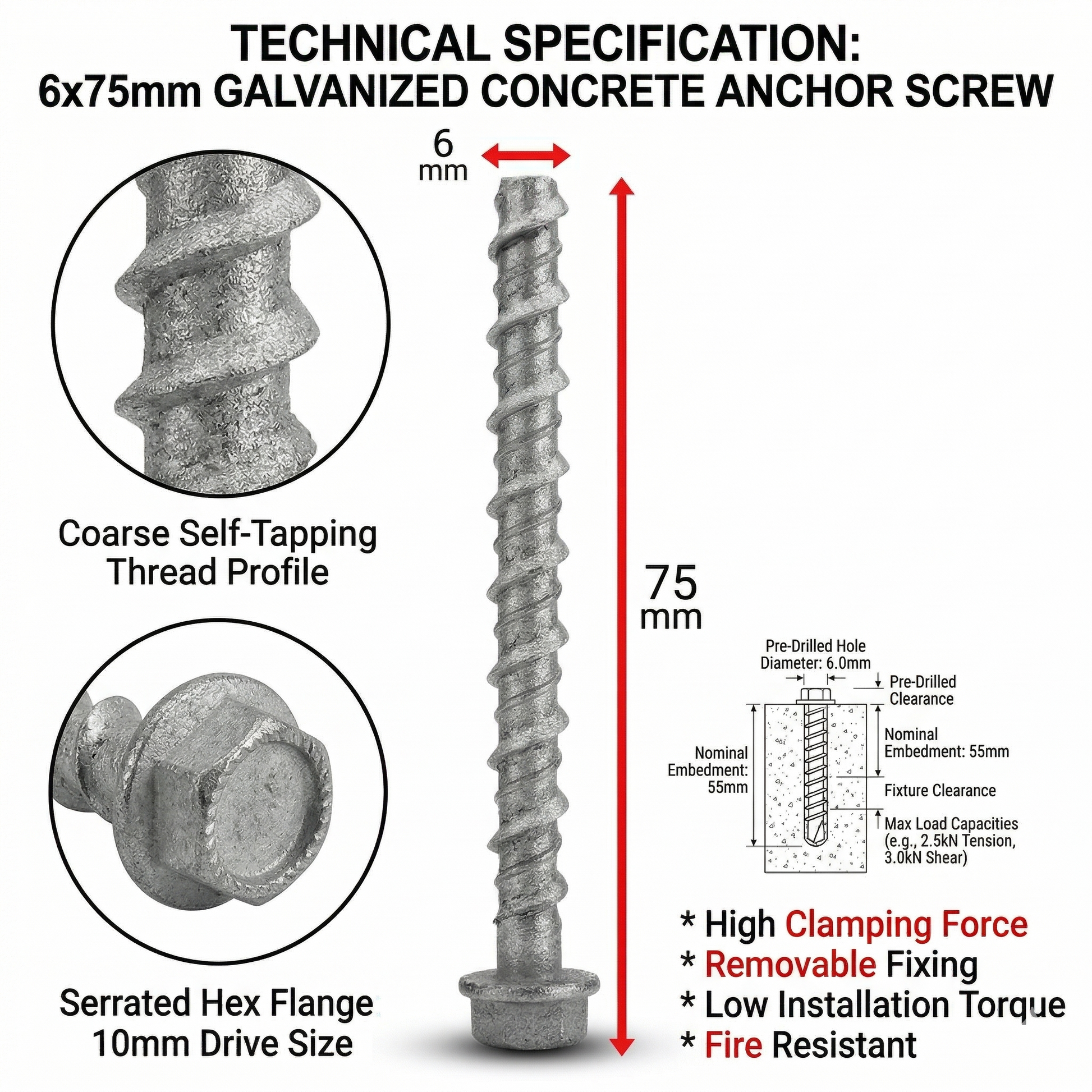 Galvanized Heavy Duty Screw NeoSigma