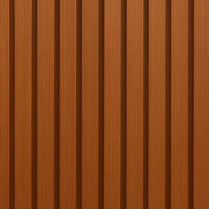 Wooden panel with vertical slats