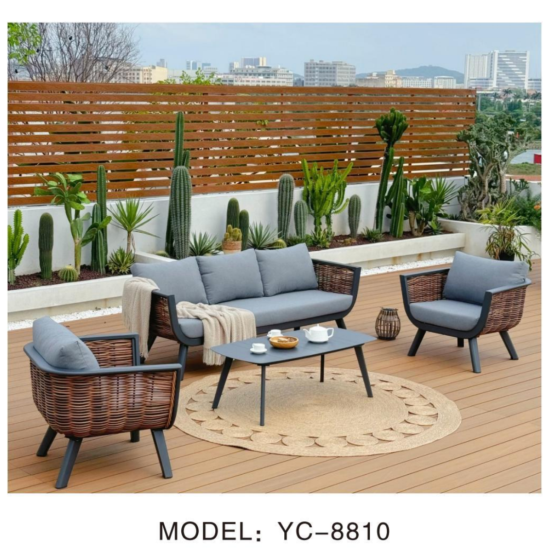 NeoSigma Outdoor Sofa Set – Designer Aluminum Alloy Garden & Balcony Furniture