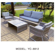 NeoSigma Outdoor Sofa Set – Designer Aluminum Alloy Garden & Balcony Furniture