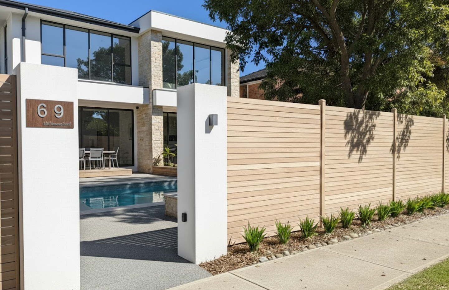 NeoLite Series: Aluminium Slat Fencing | Horizontal | Gap 5mm-10mm-15mm