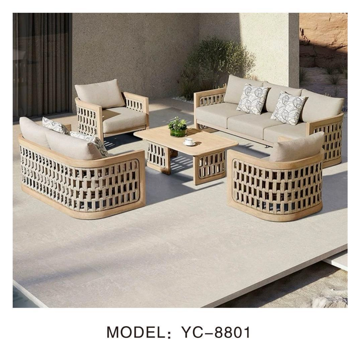 NeoSigma Outdoor Sofa Set – Designer Aluminum Alloy Garden & Balcony Furniture