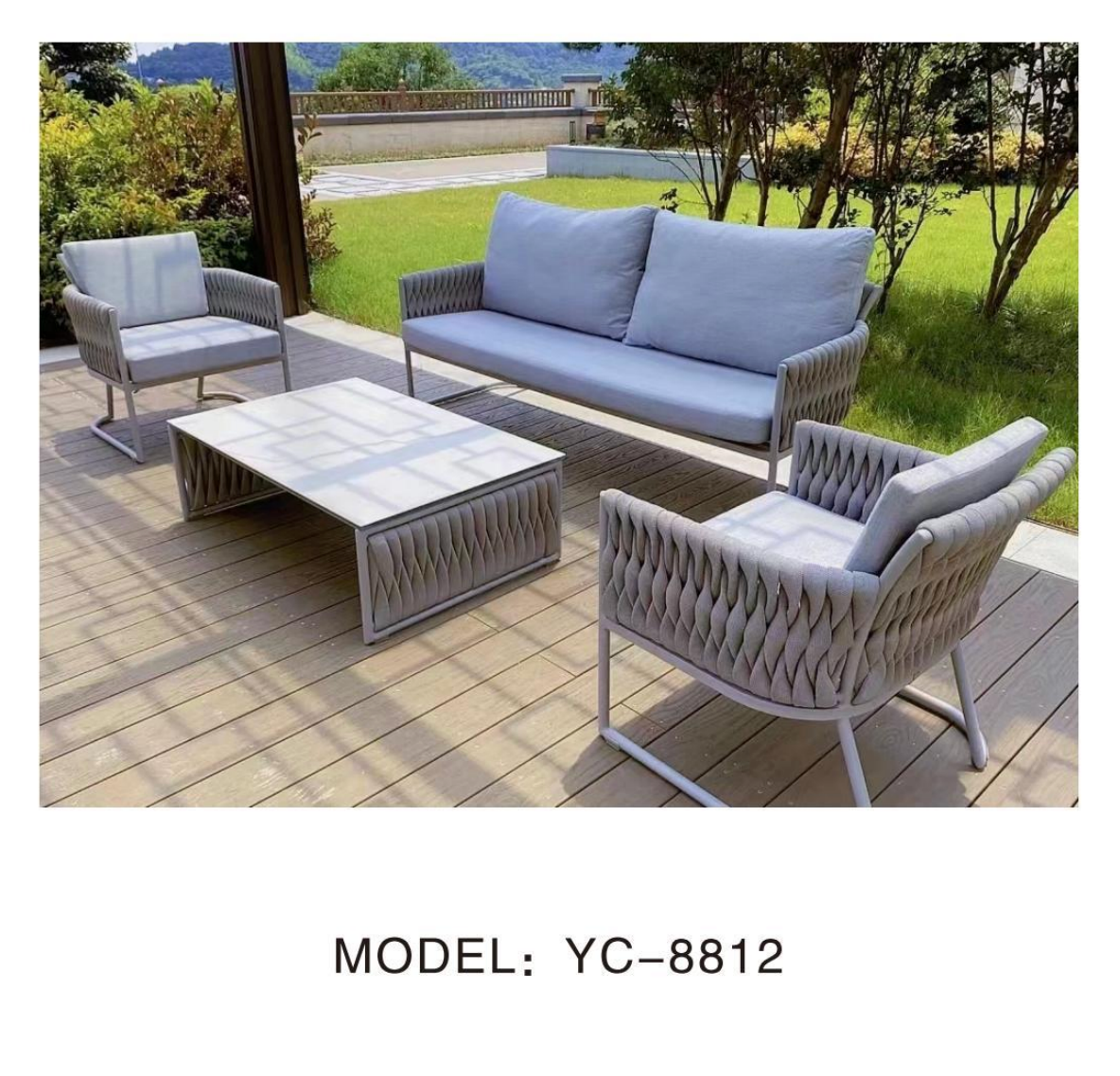 NeoSigma Outdoor Sofa Set – Designer Aluminum Alloy Garden & Balcony Furniture