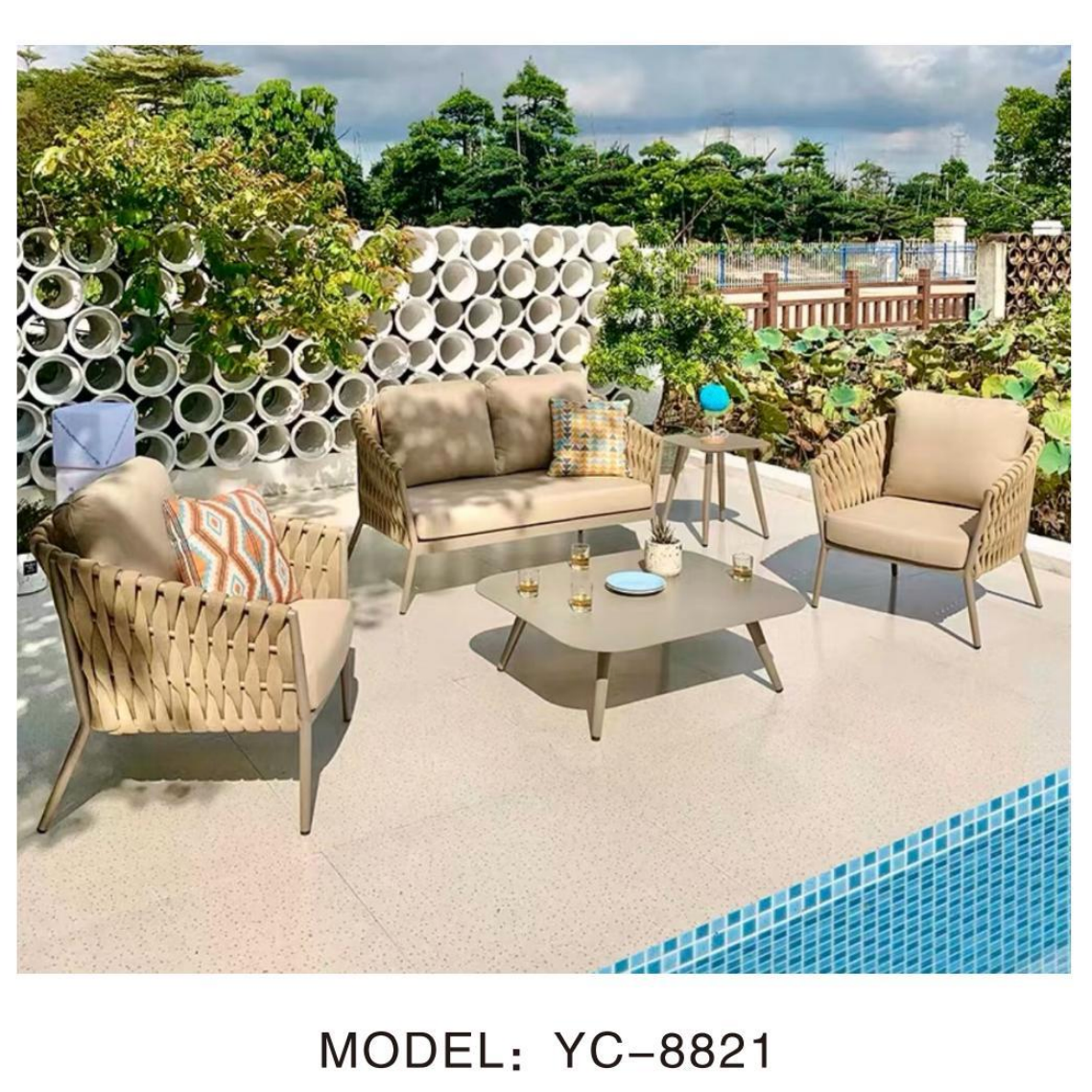 NeoSigma Outdoor Sofa Set – Designer Aluminum Alloy Garden & Balcony Furniture