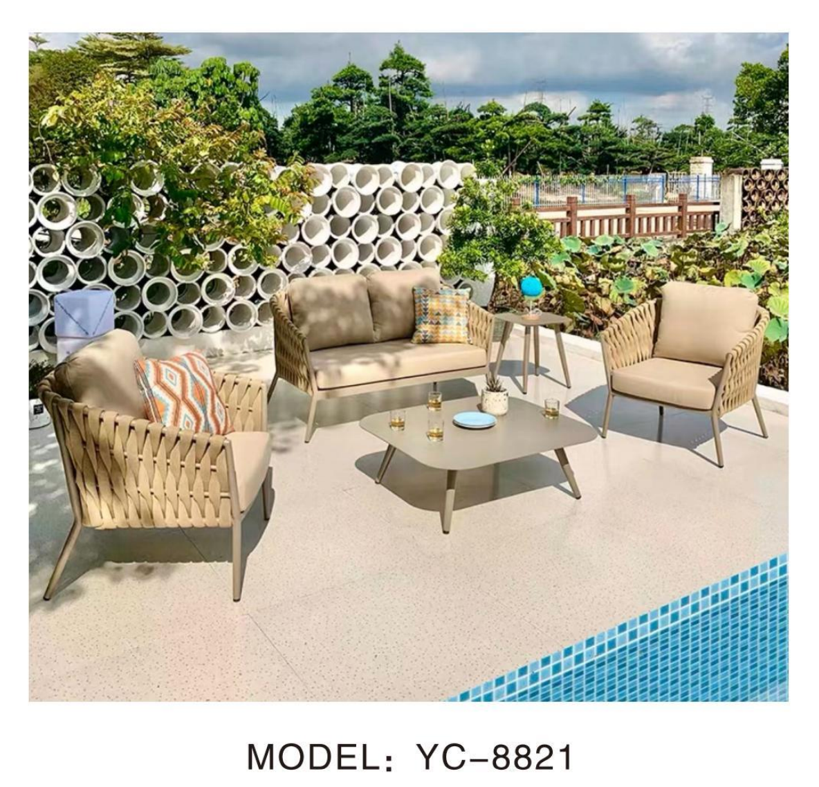NeoSigma Outdoor Sofa Set – Designer Aluminum Alloy Garden & Balcony Furniture