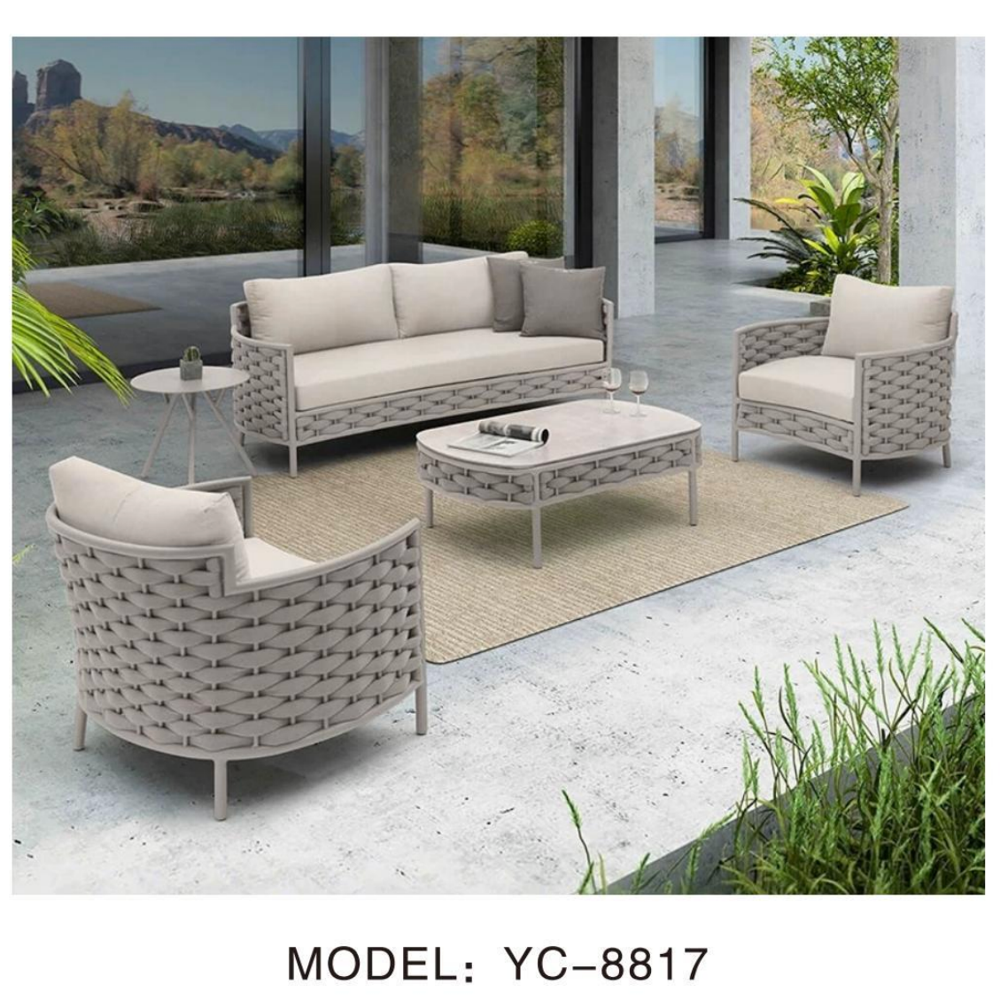 NeoSigma Outdoor Sofa Set – Designer Aluminum Alloy Garden & Balcony Furniture