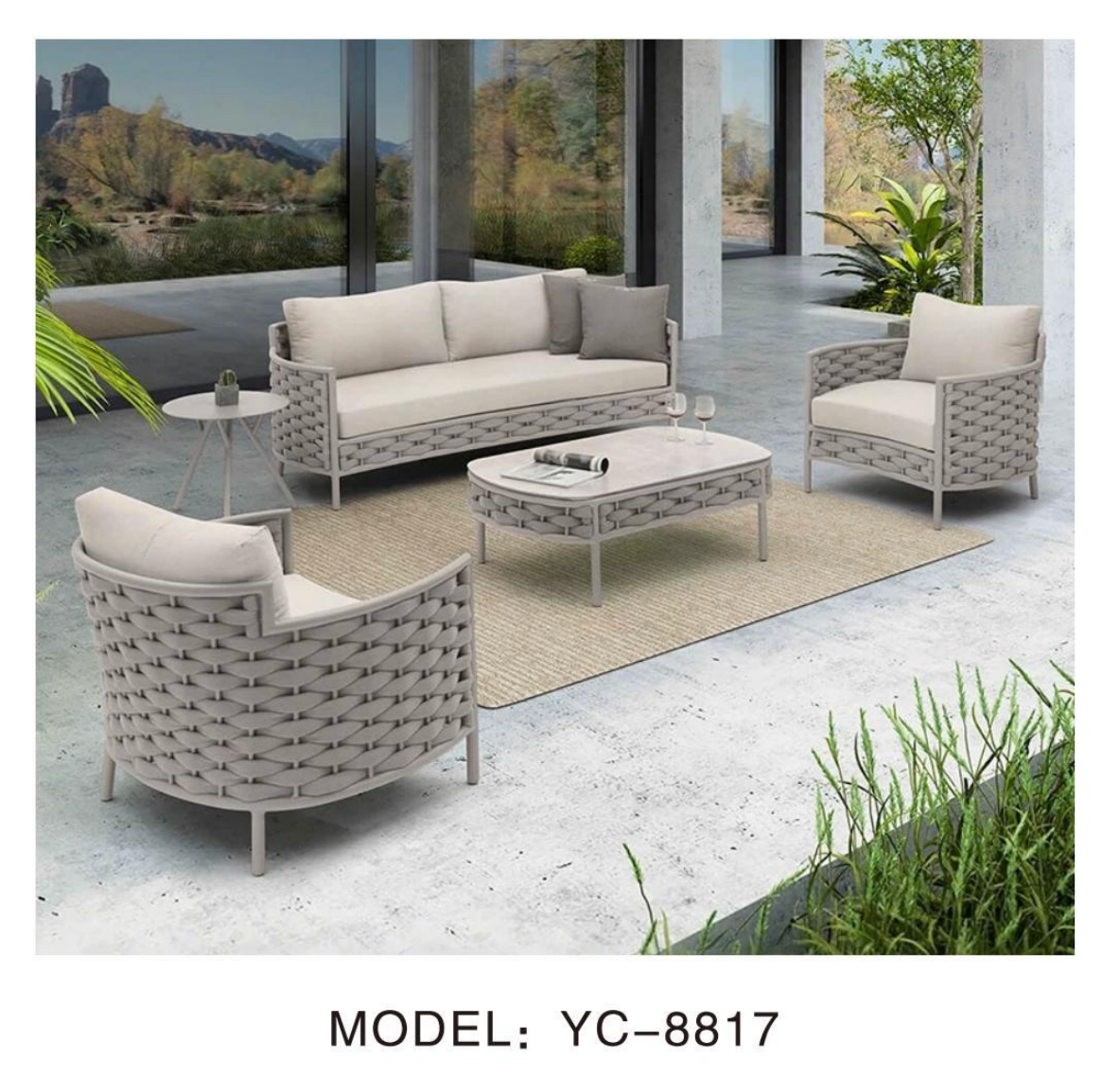 NeoSigma Outdoor Sofa Set – Designer Aluminum Alloy Garden & Balcony Furniture