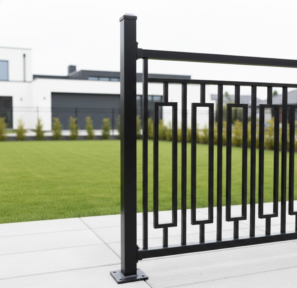 60x60mm Heavy-Duty Aluminium Fence Post with Base Plate
