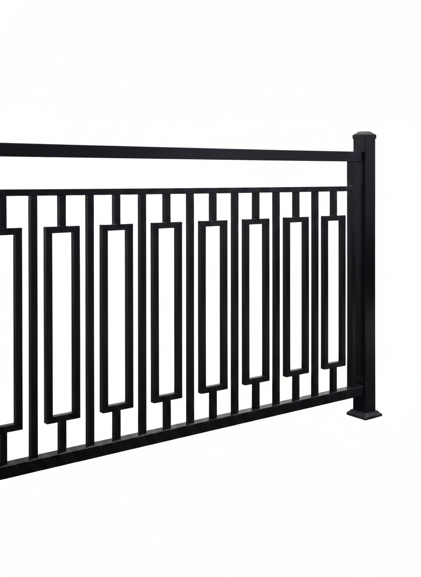 Square Fence Panel – Modern Grid Architectural Series