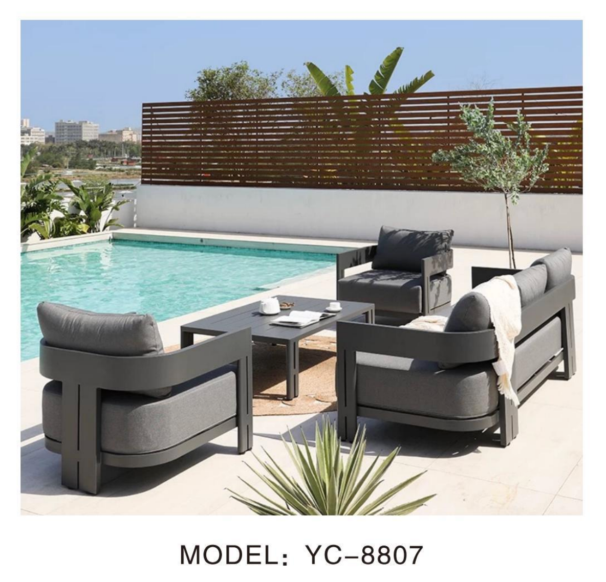 NeoSigma Outdoor Sofa Set – Designer Aluminum Alloy Garden & Balcony Furniture